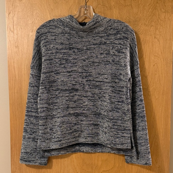 Madewell Black and Gray Mock Turtleneck Sweater - Picture 1 of 6
